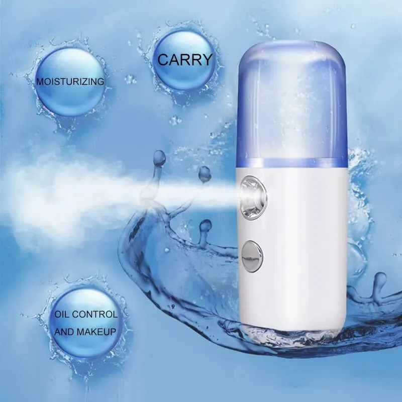 Air Humidifier Cold Spray Moisturizing Face Steamer Divine Beauty Instrument Nano Water Replen