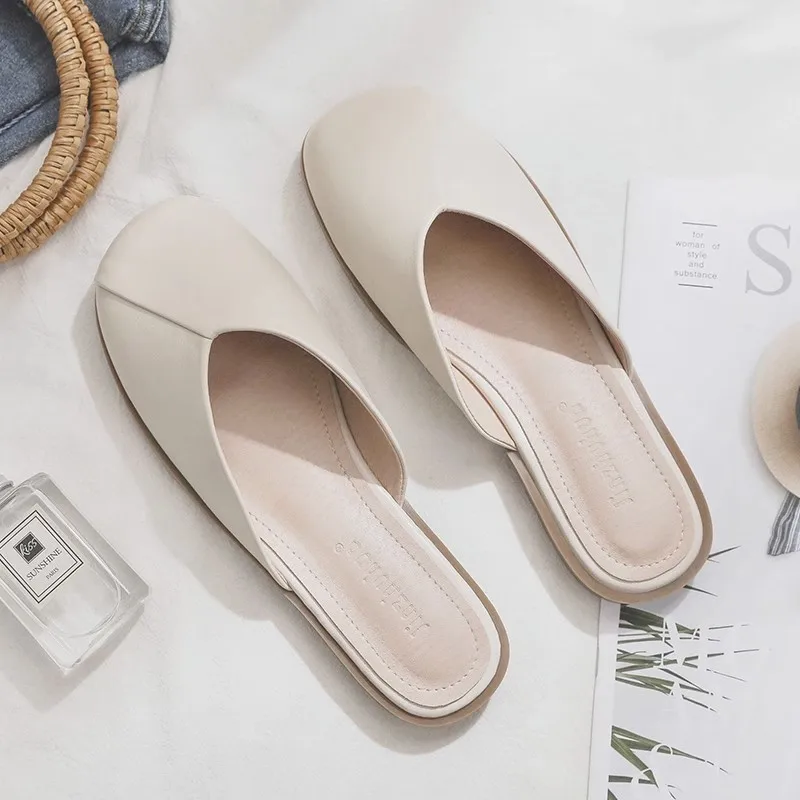 

Shoes for Women 2023 High Quality Basic Women's Slippers Summer Mature Casual Slippers Women Round Toe Elegant Shoes Ladies