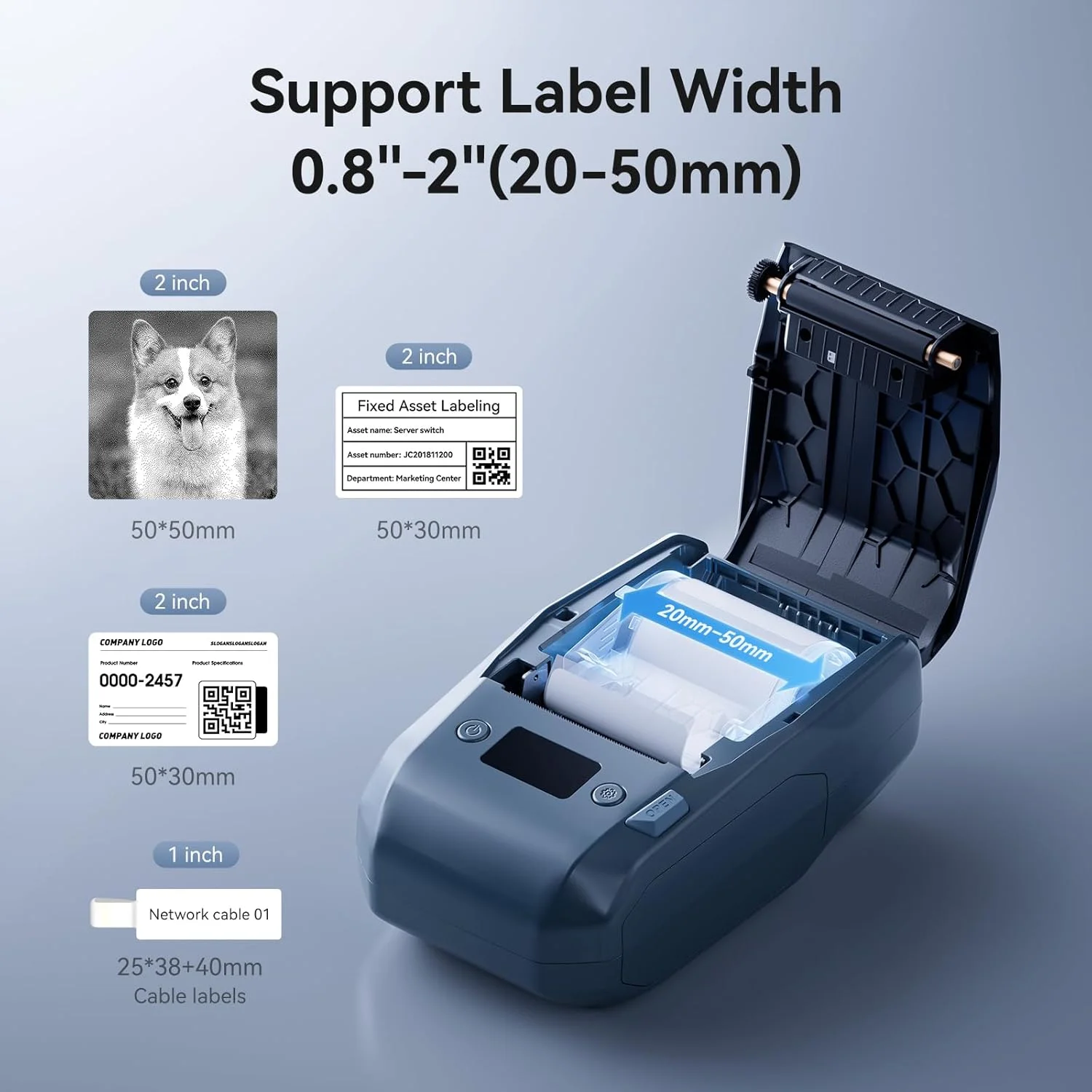 300DPI Niimbot M2 Portable Thermal Transfer Label Printer or Color Printing Ribbon White Cable Label Stickers Long-term Storage