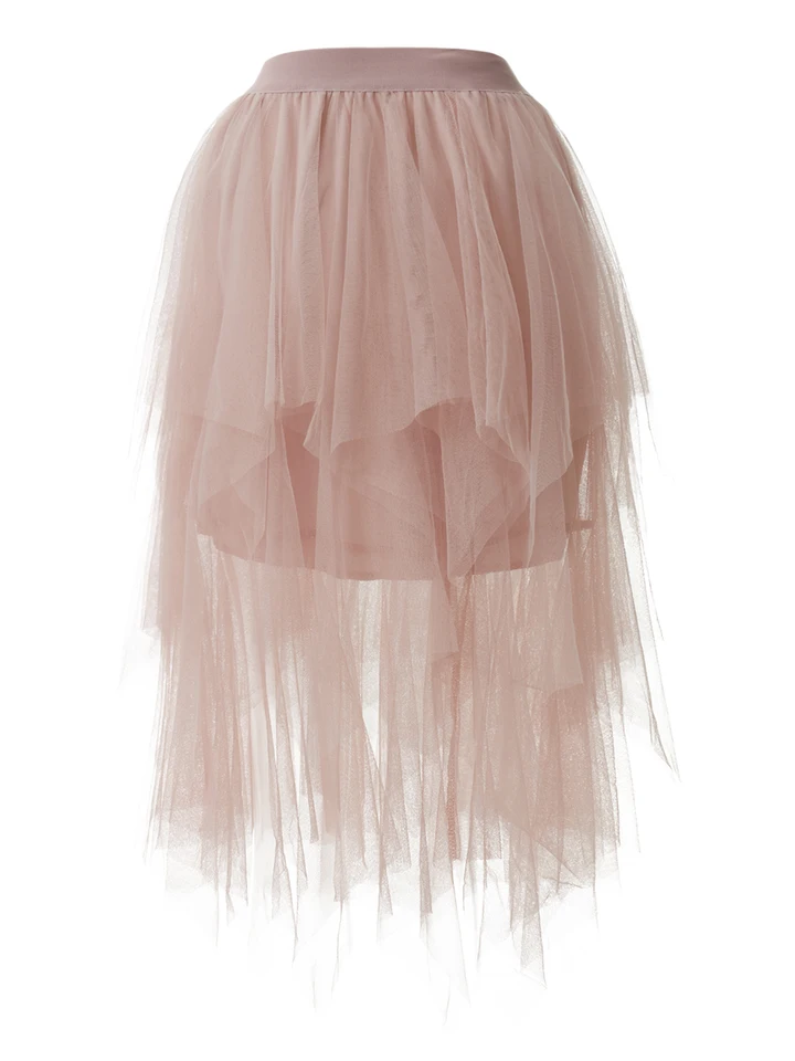 Irregular Hem Tulle Tutu Skirt for Women
