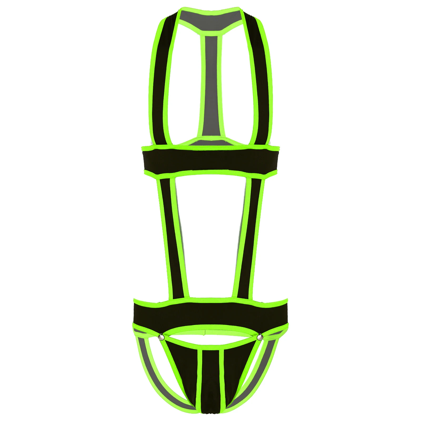 Mens Wrestling Singlet Costume Hollow Out One-piece Jockstrap Leotard Contrast Color Bulge Pouch Bodysuit Underwear mens wrestling singlet