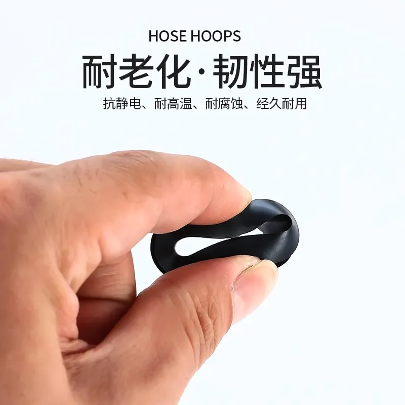100pcs double-sided coil protector rubber ring cable protector over the wire outlet cable protection ring black O-type waterproo