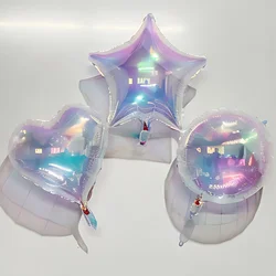 Iridescent Pastel Rainbow Foil Balloons Unicorn Birthday Party Decorations Wedding Graduation Baby Shower Decoration Supplies