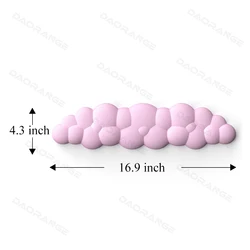 Ergonomic Non-Slip Desk Wrist Rest and Mouse Pad Set (Pink long)