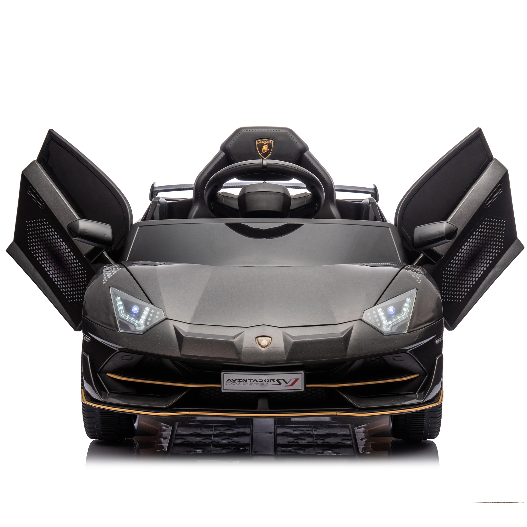 Children Electric Car Children Cars Toy 12v Kids Ride On Car Parents Remote Control Hydraulic Pressure Door Slow Start Early Education Bluetooth Adjustable Volume Toys