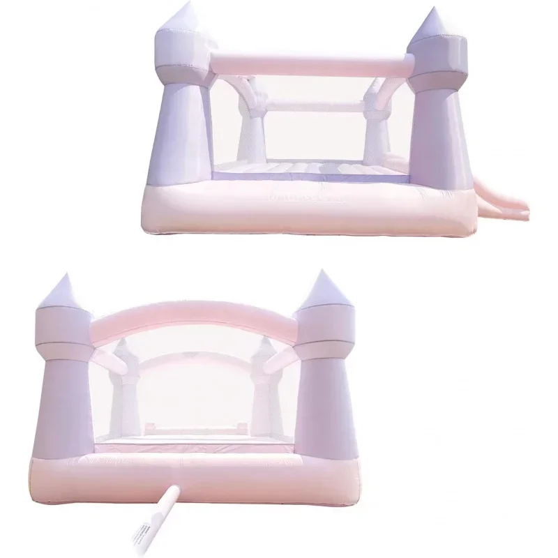 Party Castle DayDreamer Cotton Candy Bounce House, 16.4 ft L x 13.1 ft W x 9.3 H, Basketball Hoop, UL Blower included, Trendy