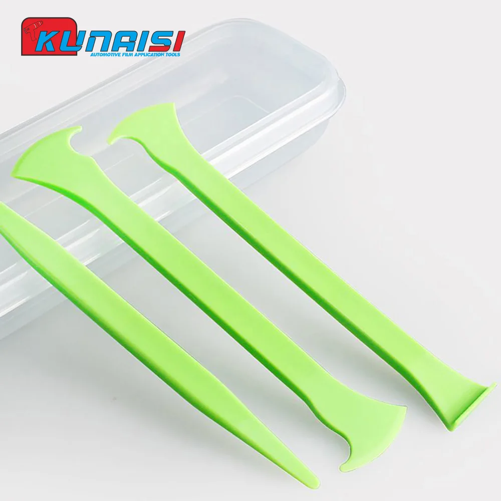 Vinyl Car Wrap Tool 3Pcs Car Styling Stick Squeegee Window Tinting Kit Corner Scraper Curves Slot Tucking Tools Gap Film Cutter car wrapping tools,window tinting squeegee,vinyl squeegee,window tint squeegee,automotive film tools
