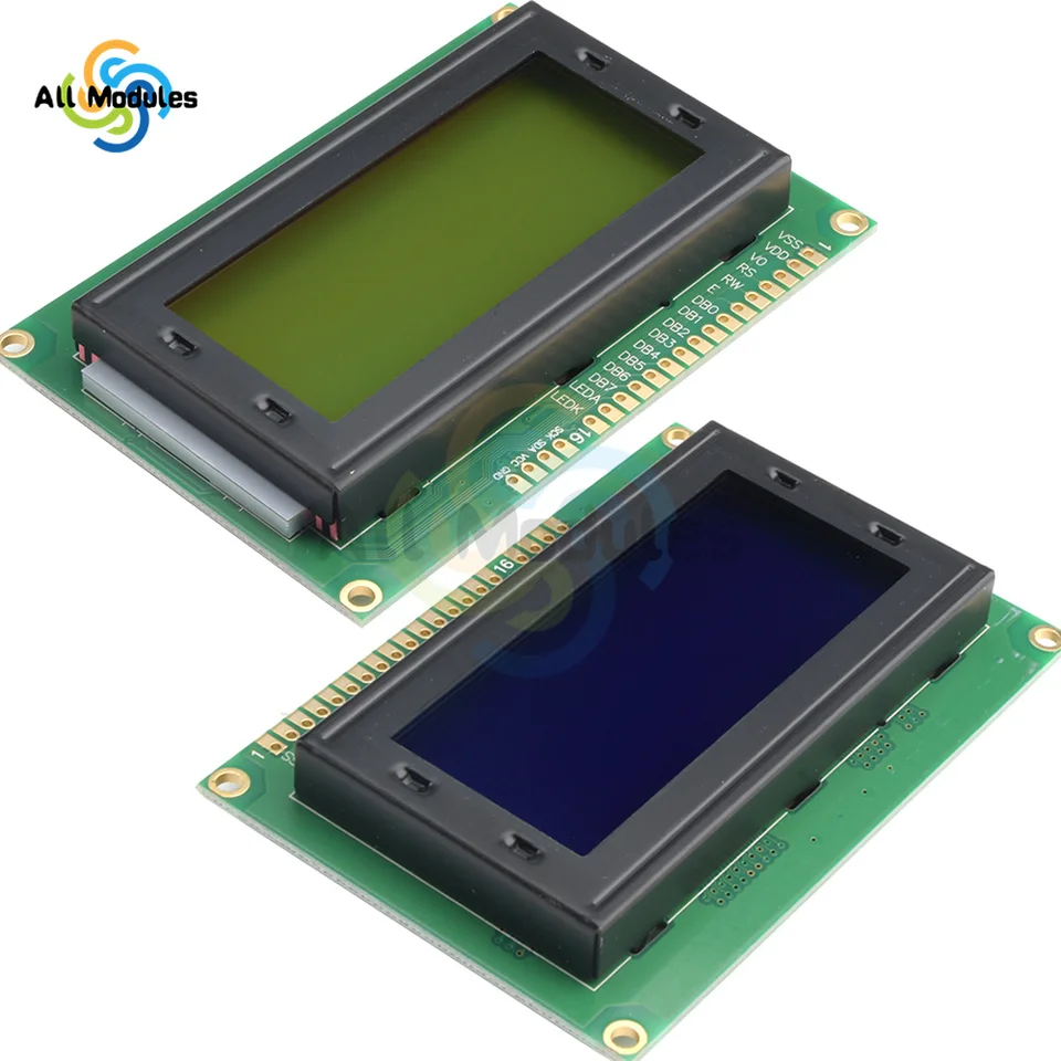 LCD1602 LCD1604 2004 Modulo Schermo Giallo Verde/blu 16x2 16x4 20x4 Caratteri Modulo Display LCD 1602 1604 2004 5V Per Arduino - Foto 8