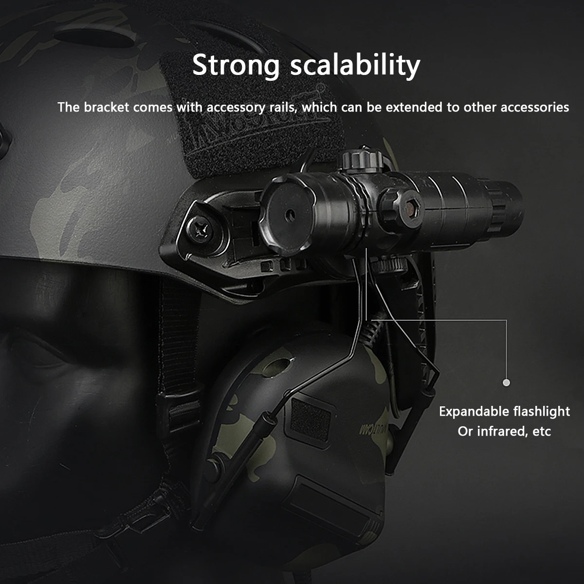 Tactical Gen5 Helmet Headset Foldable No-Pickup Version Shooting Noise-Cancelling Headphones Hunting PTT Fast Helmet Adapter