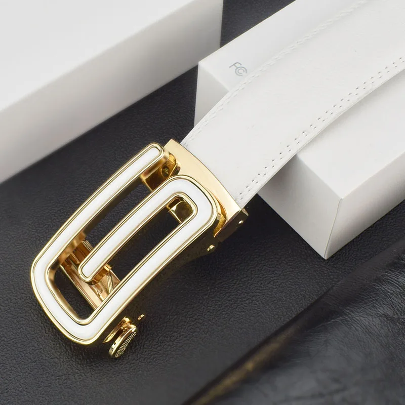 High Quality Z Men Belt Men's Leather Automatic Buckle Luxury Famous Brand Belt Designer Waist Strap White Belt Cinto Masculino