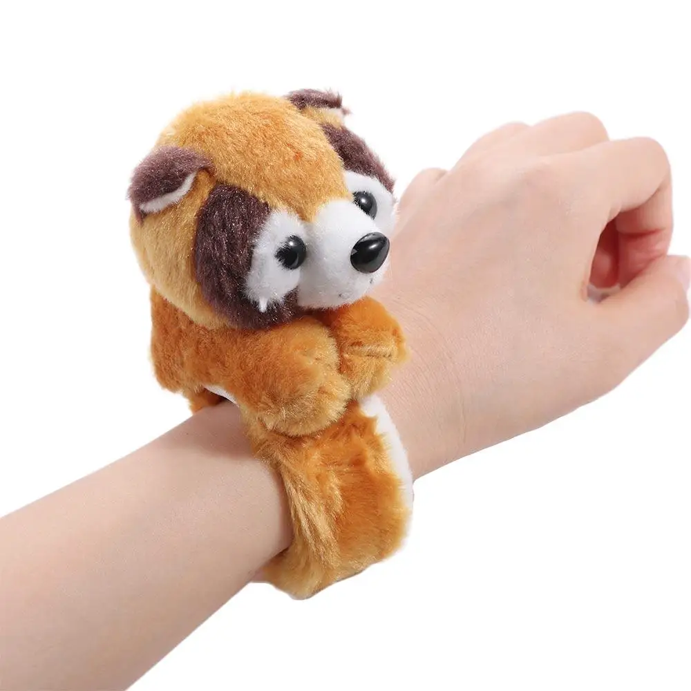 Jungle Animal Stuffed Animal Wristband Clap Circle Panda Tiger Cartoon Slap Bracelet Rabbit Bunny Comfortable Party Supplies