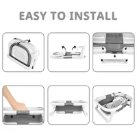 Foldable Baby Bathtub with Cushion and Thermometer
