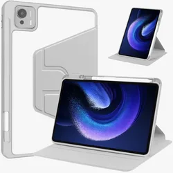 14 Shockproof Tablet Case with 360° Rotating Stand & Pen Holder for Xiaomi Pad 7 Ultra (Gray)