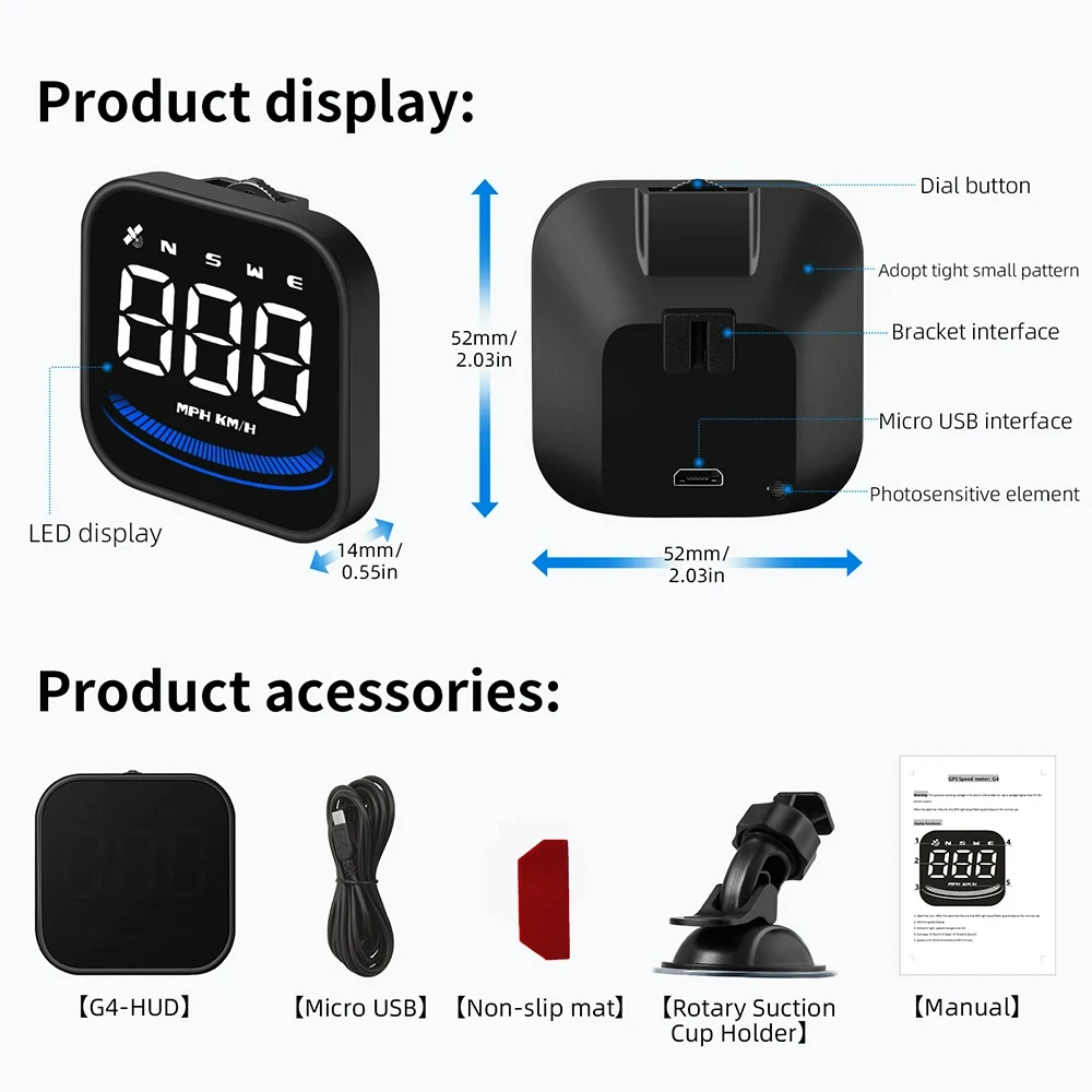 ڵ  ÷ G4 GPS HUD, º ǻ, ӵ,  ,  溸,   