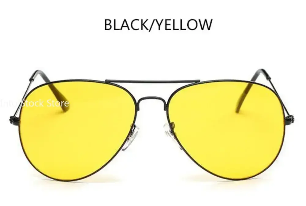 Pilot Yellow Sunglasses Women Day Night Vision Glasses Classic Brand Designer Male Sun Glasses for Driving Clear Lens Glasses 6