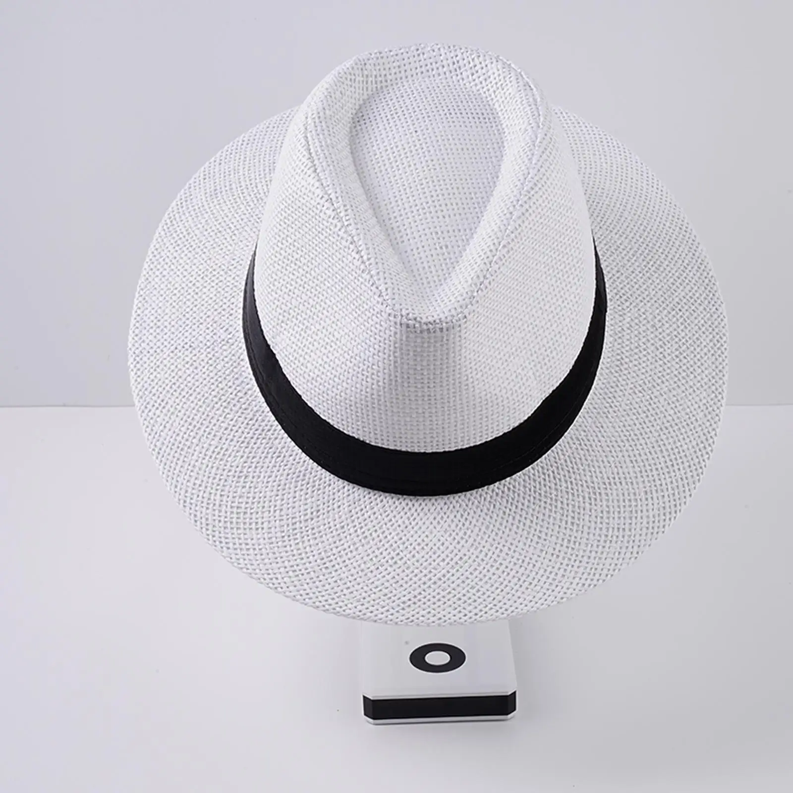 

Fashion Unisex Panama Straw Hat Men Women Summer Casual Beach Flat Straw Hat Sunshade Wide Brim Jazz Fedora Cowboy Sun Hat
