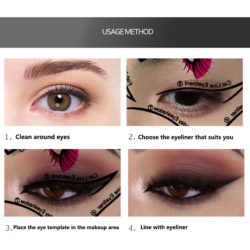 Multifunctional Eyeliner Eyeshadow Stencil Eye Makeup Template Transparent Eyeliner Card Makeup Tool eyeliner stencil tool,makeup tools,eye makeup tools