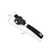  Easy Can Opener Safety Stainless Steel Manual Professional Effortless Openers with Turn Knob Household Kitchen Useful Tools 