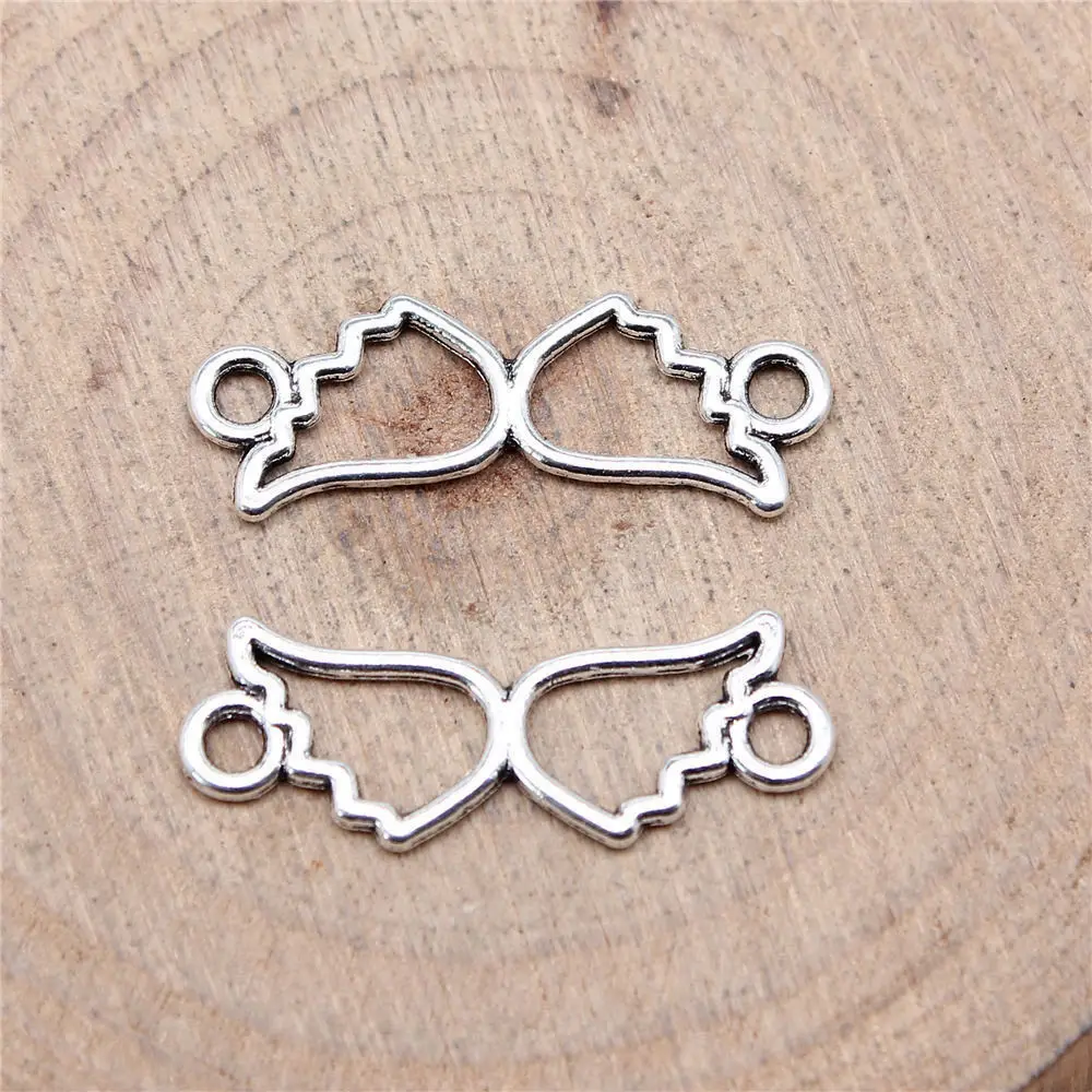 

Couple Pendants Hollow Double Wings Connector Vintage Jewelry 25x9mm 20pcs