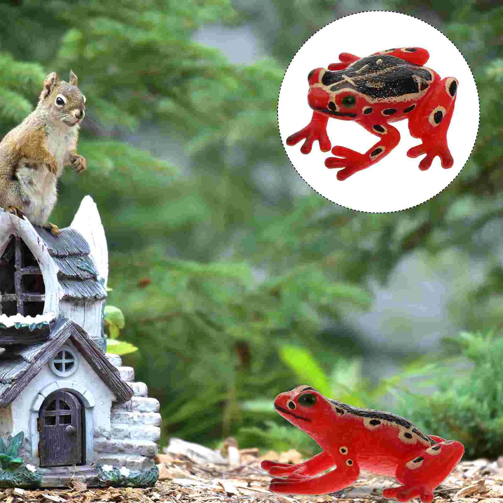 

Figurine Rainforest Animals Toys Woodland Animals Model Learning Education Model for Kids Classroom Red