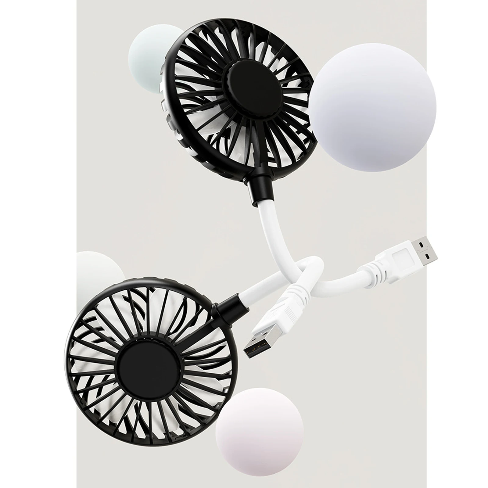Mini Portable USB Fan Desk Fan Brushless Motor 360° Rotation Pocket Fan Mini Cool Fan Flexible Neck for Laptop or PC Versatile 5