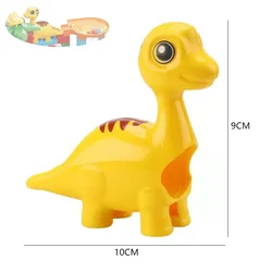 Jurassic Adventure Large Building Blocks Marble Run Maze Game - Educational Toy Set (Dinosaur Yellow)