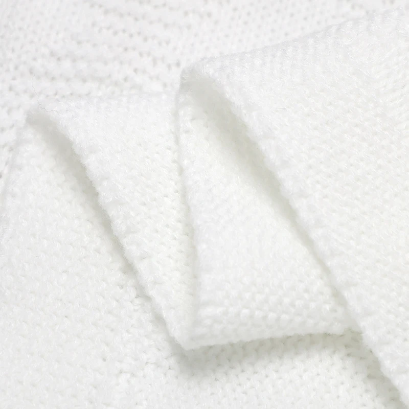Plain Rhombus Pattern 0-24 Months Newborn Boys & Girls Security Blankets Knitwear Acrylic Baby Swaddle Wraps Soft Infant Blanket 2
