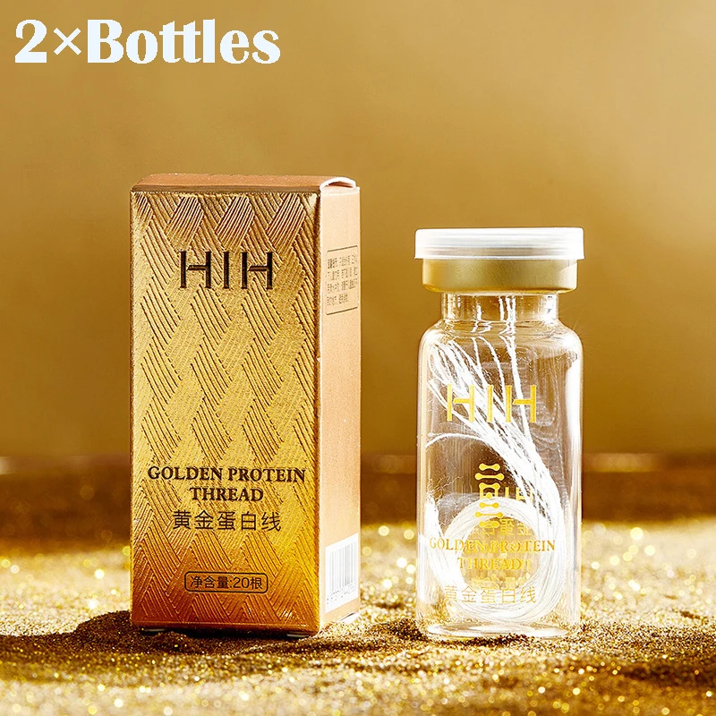 

40pcs Golden Protein Threads For Face Lift Plump Silk Fibroin Line Face Absorbable Wrinkle Firm fibroin line Carving Anti Aging
