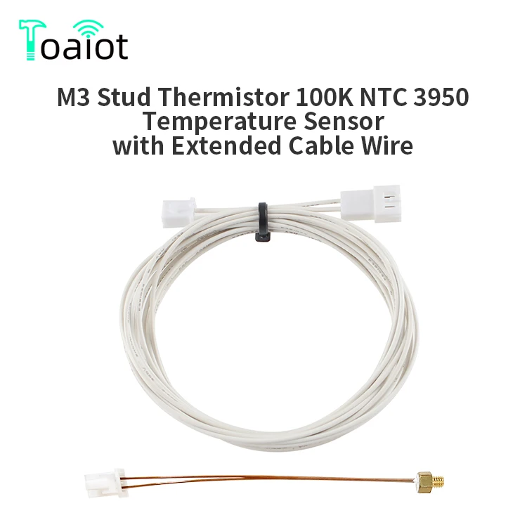 

M3 Stud Screw-In Thermistor 100K NTC 3950 for Extruder J-Head Hotend ENDER-3 CR10 CR10S M3 Thread Heatblock 3D Printer Accessory