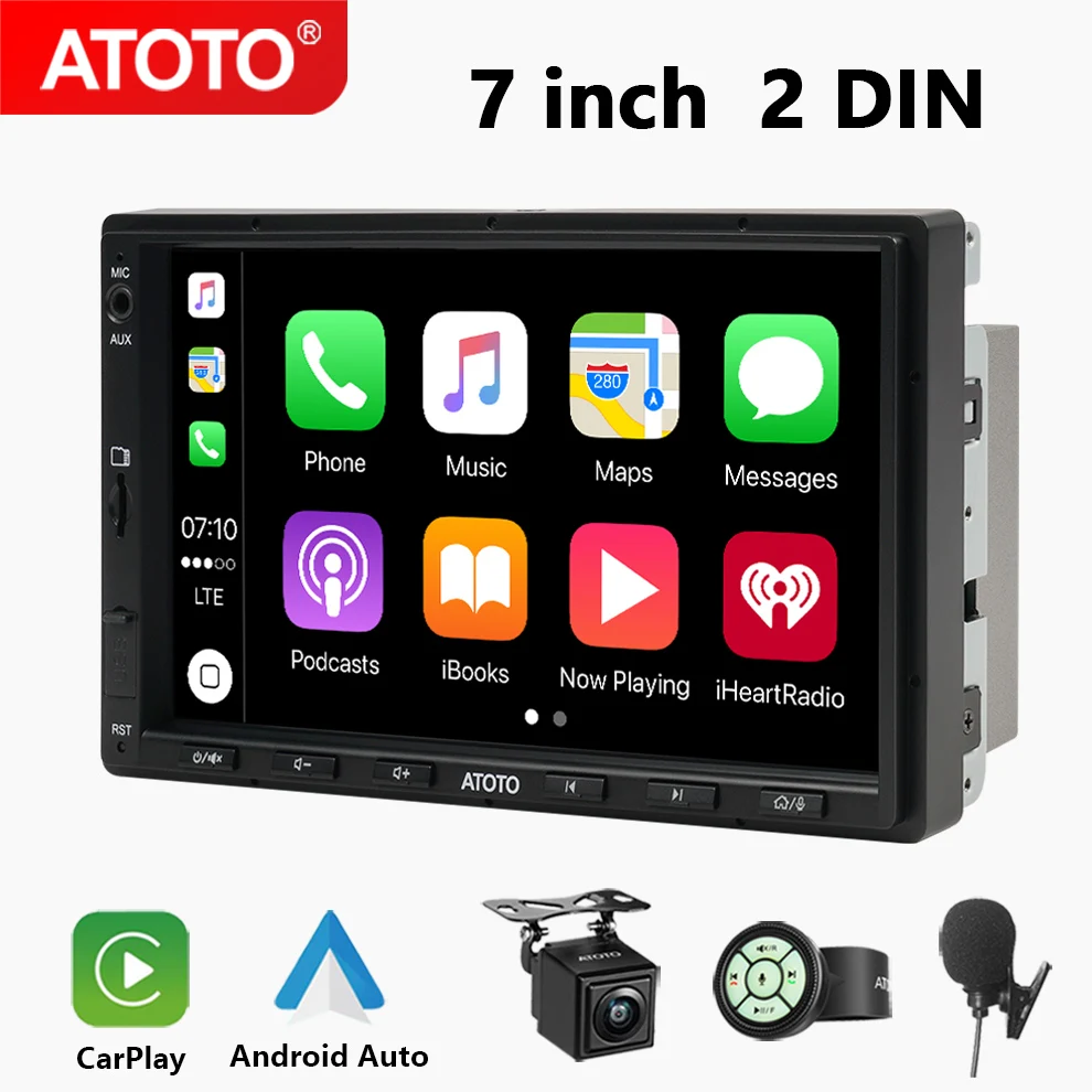 ATOTO 7 Double 2 Din Car Multimedia Player Android Auto Apple