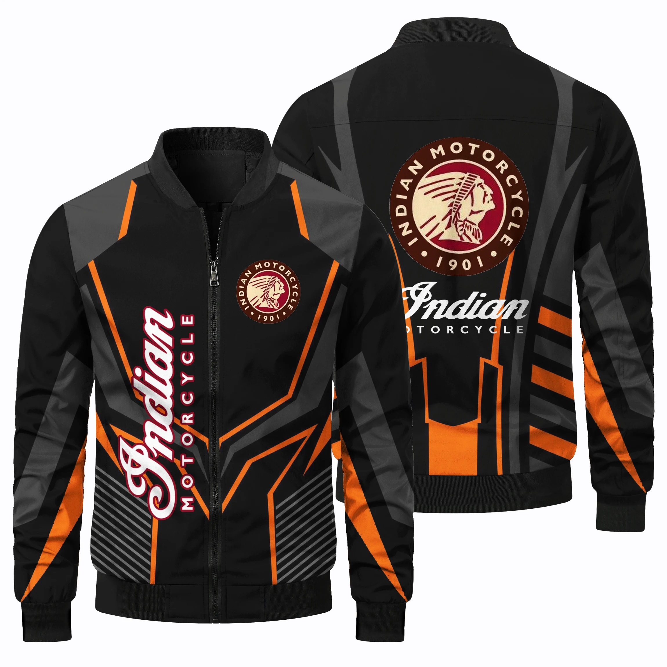 thumbnail image 4 of Chaquetas de primavera y otoño para hombre Chaquetas con estampado 3D Chaquetas para ciclismo, acampada, todoterreno y al aire libre Chaquetas clásicas de carreras, 4 of 5