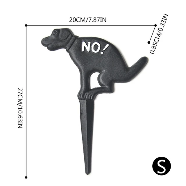 1 Db Öntöttvas Jelzőtábla Kerti Földdugó Kártya Udvar Nincs Kutya' Figyelmeztető Fű Dekoráció Kültéri Távolság Karbantartás Kiskutya Sturdy Pagan - Image 5