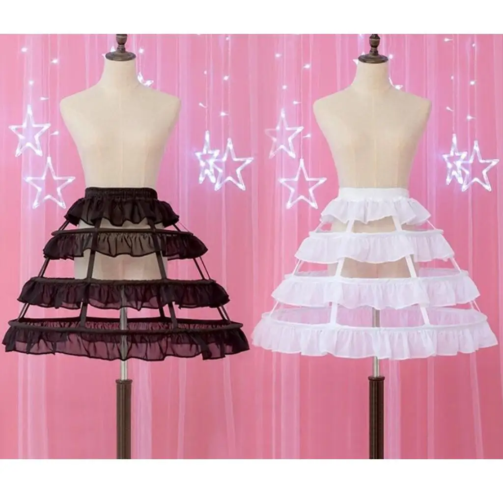 Wedding Dress Petticoat Crinoline Slips Half Slip White Black 48cm Underskirt Hoopskirt Ball Gown Bridal Dress Hoop