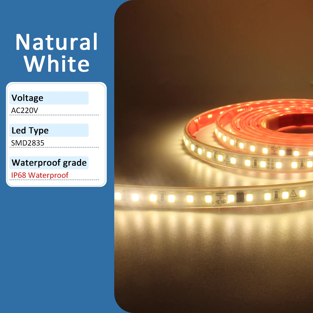 ตัวเลือกสินค้า LED Strip Light กันน้ำ 2835 ตกแต่งบ้าน 120 LEDs/m
