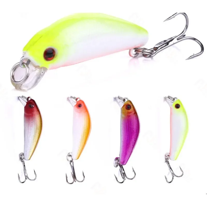 

Разноцветная необычная приманка в виде мелкой рыбы, 3,8 см, 2,2 г, жесткая приманка в морском стиле, имитация рыболовного снаряжения