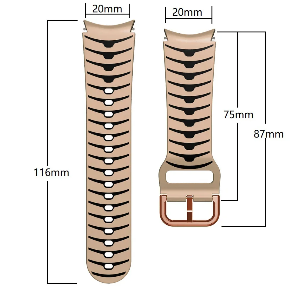 Silicone Two-Tone Soft Strap Bracelet Band