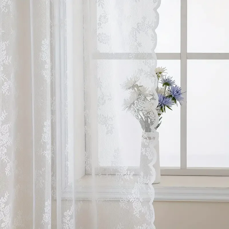 1 Piece Vintage Floral Lace Curtain 4