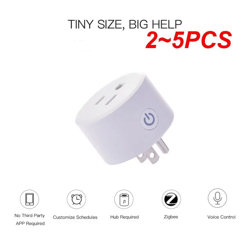 

2~5PCS Tuya ZigBee Smart Plug Outlet Socket Smart Life App Remote Control Works With Alexa Home US Standard , Plug