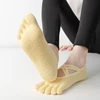 New Women Anti Slip Pilates Socks Five Toe Silicone Non-Slip Yoga Sock Bandage Ballet Dance Ladies Fitness Sports Cotton Sock 4
