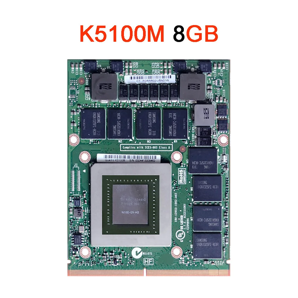 Quadro K5100 K5100M GDDR5 8GB N15E-Q5-A2 Graphics Video With X