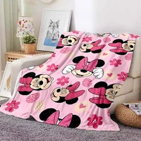 6 Sizes Warm Soft Disney Cute Minnie Custom Blanket Fluffy Children and Adults Sofa Plush Bedspread Throw Blanket for Sofa Bed 6