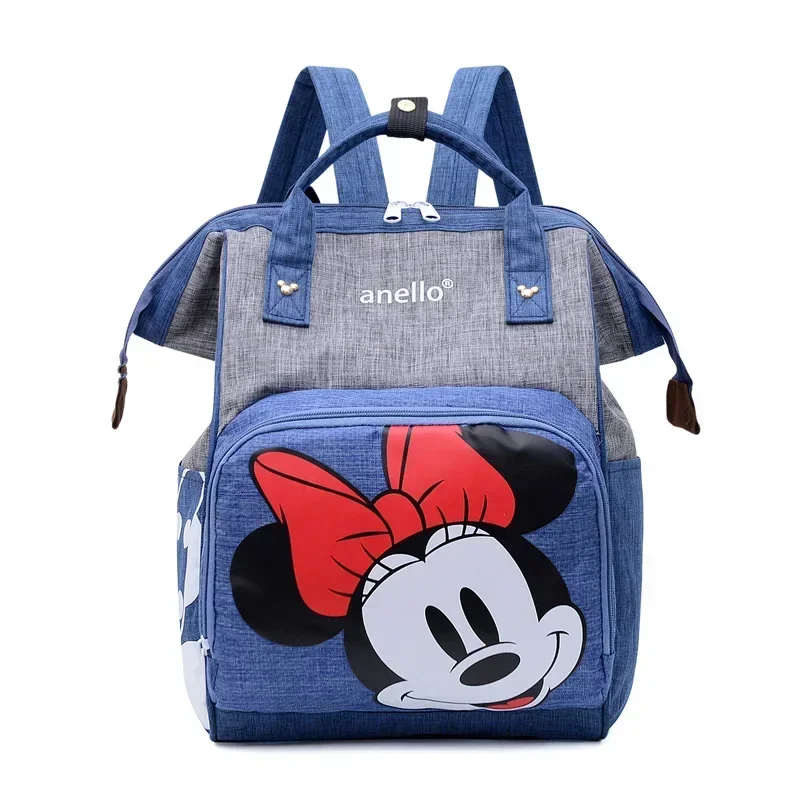 Disney Mickey Mouse Backpack Cartoon Diaper Bag Mother Baby Girl Boy Schoolbag Mickey Large Capacity Storage Bag Handbag