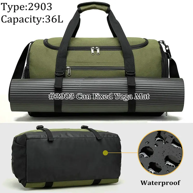 36L/40L Sport Fitness Bag Dry Wet Separation Capacity Gym Bags for Men Women Outdoor Hiking Camping Travelling Yoga Fitness Bags
