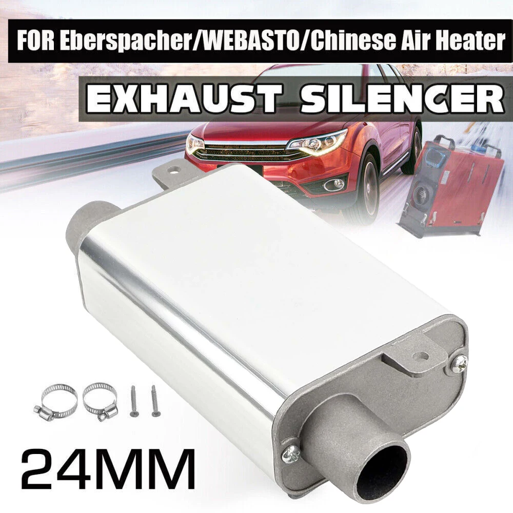 24mm Stainless Steel Muffler Silencer Upgraded Clamp Bracket Car Air Diesel Parking Heater Exhaust Pipe For Webasto Eberspacher