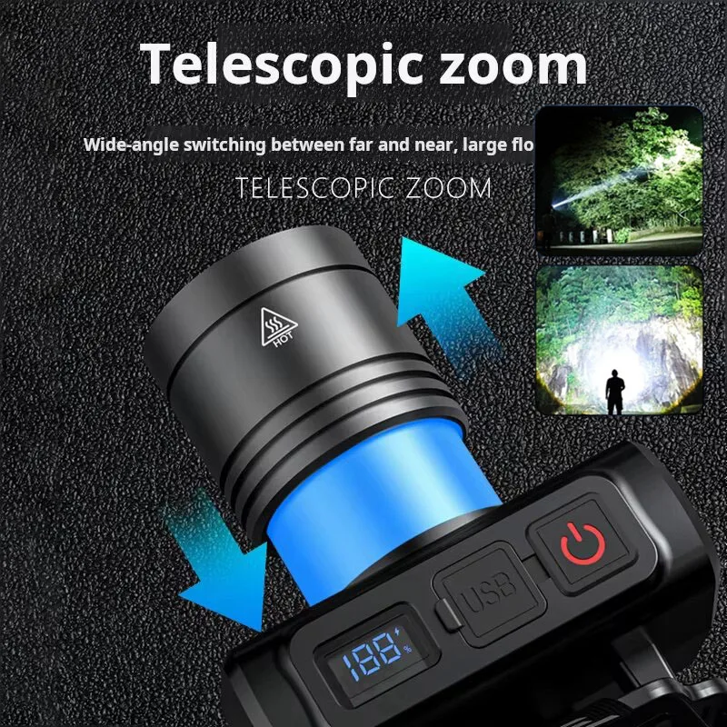 Powerful Sensor Headlight LED Head Built-in Battery Head Lamp Rechargeable Flashlight For Outdoor Fishing Camping Lantern