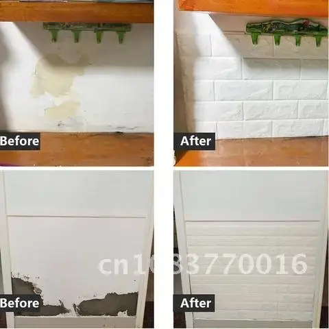 

Home 3D Self-adhesive Brick Panels Wall Stickers Living Room Decoration Bedroom Decor Waterproof Wallpaper Kitchen TV Backdrop