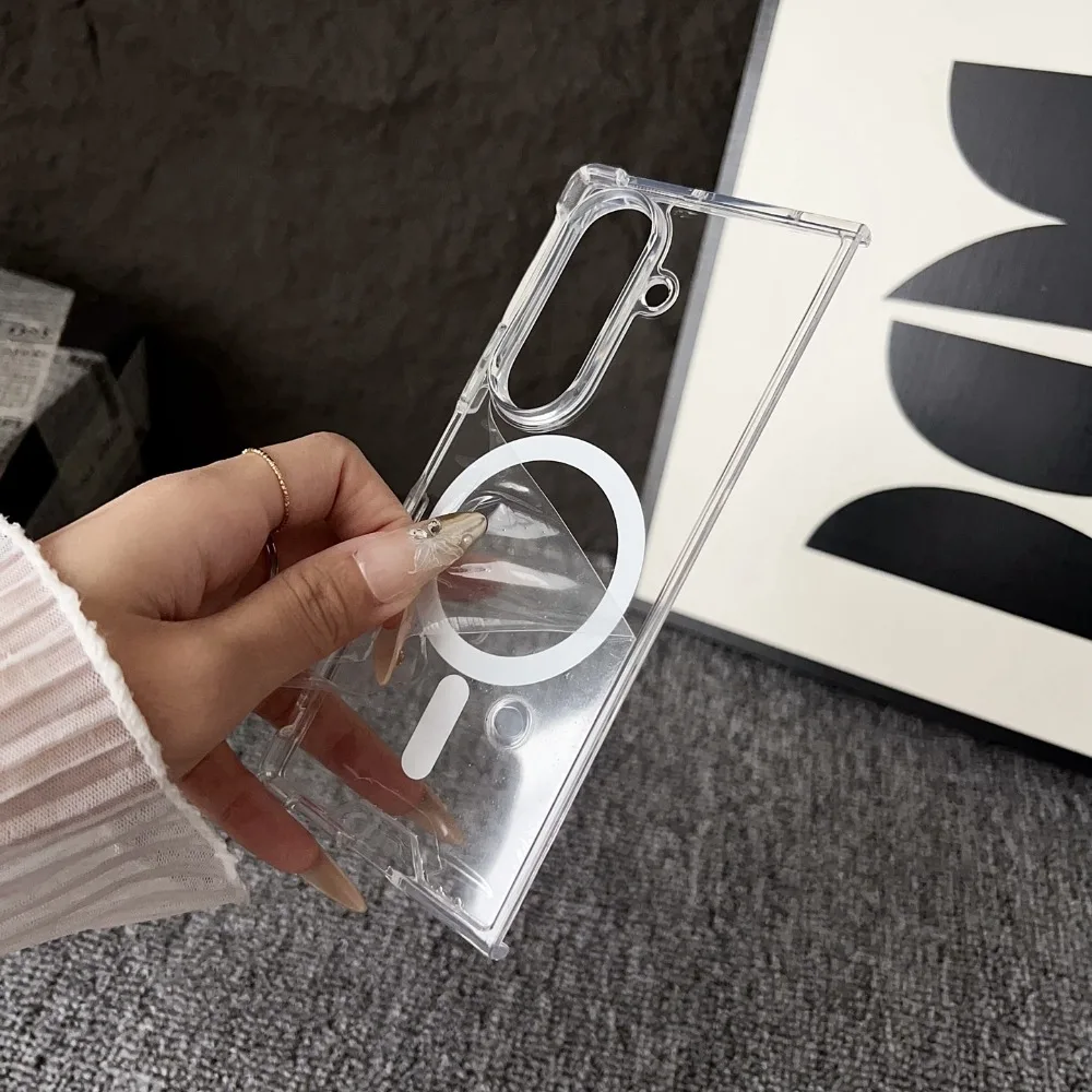Transparent Magnetic Shockproof Case For Samsung Galaxy Z Fold_voghion.com