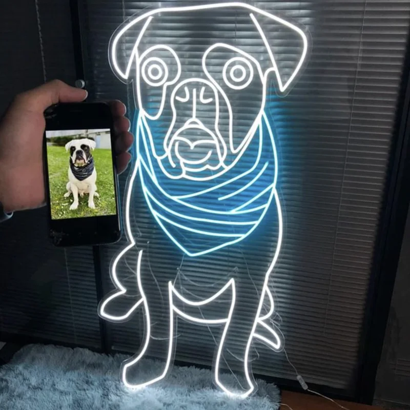 Factory Make Custom Dog Neon Sign Animal Pet Neon Light Happy Birthday Party Neon Light 12V Led Home Room Shop Decor Gift make love not war neon sign neon light for wall neon sign decor usb powered led neon signs for home wall billboard bedroom decor