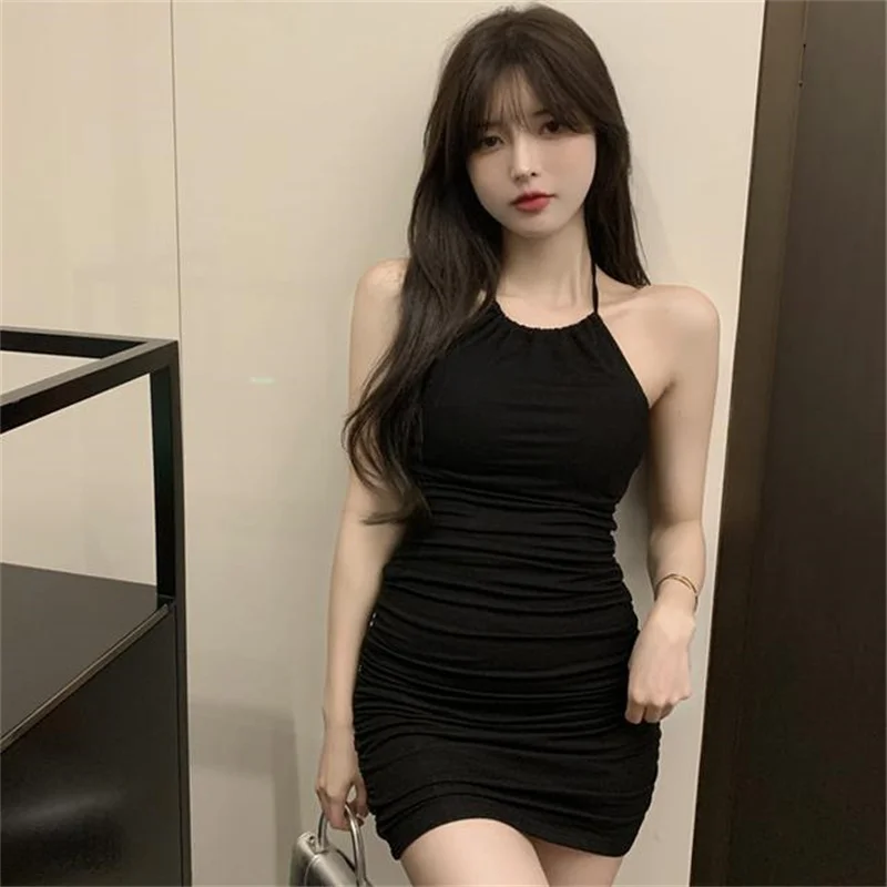 

Pink Mini Dress Women Casual Indie Prom Sleeveless Bodycon Girl Dress Cyber Y2K Aesthetic Alternative Korean Fashion Clothes