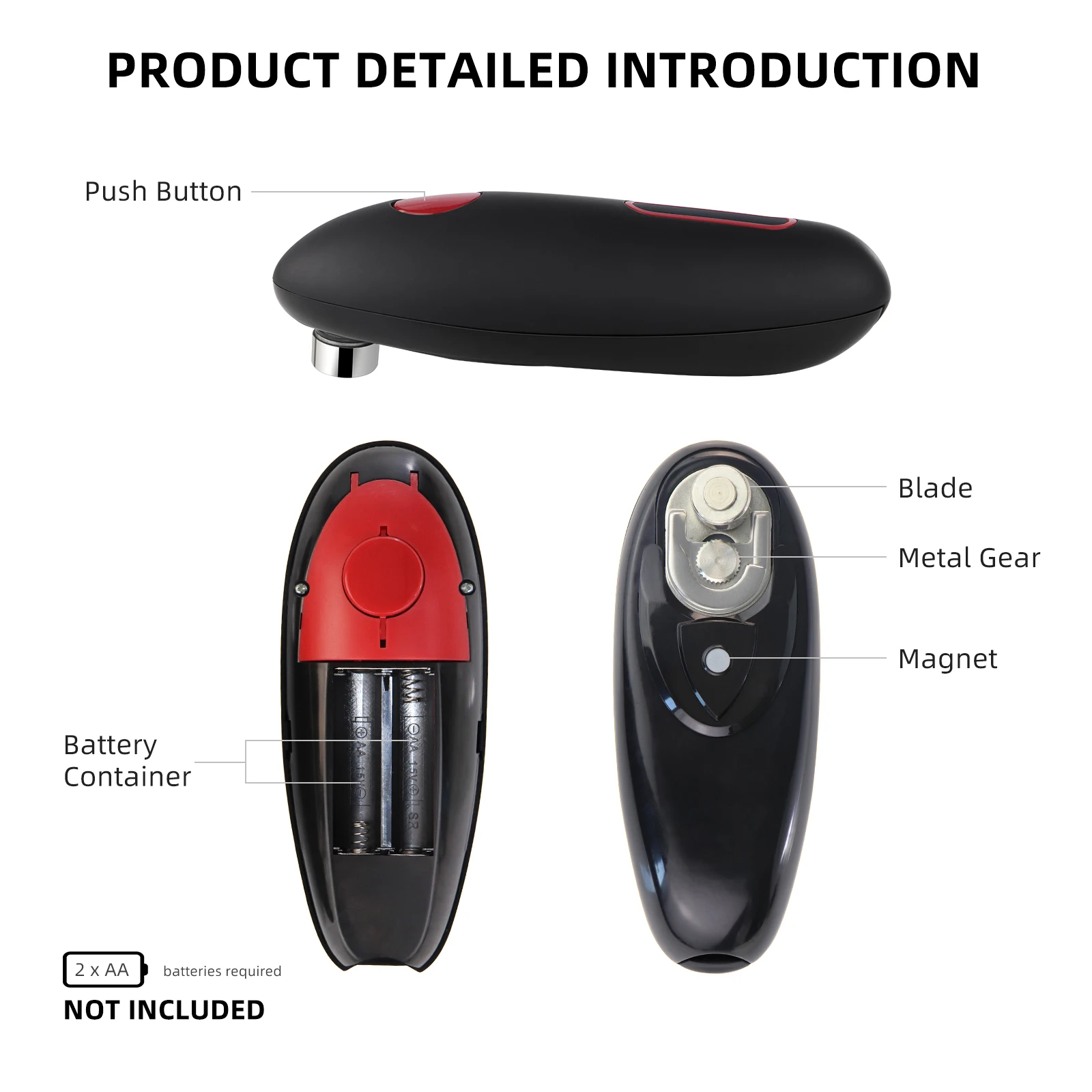 Electric Can Opener Automatic Bottle Opener Cordless One Tin Touch No Sharp Edges Handheld Jar Openers Kitchen Bar Tool gadgets